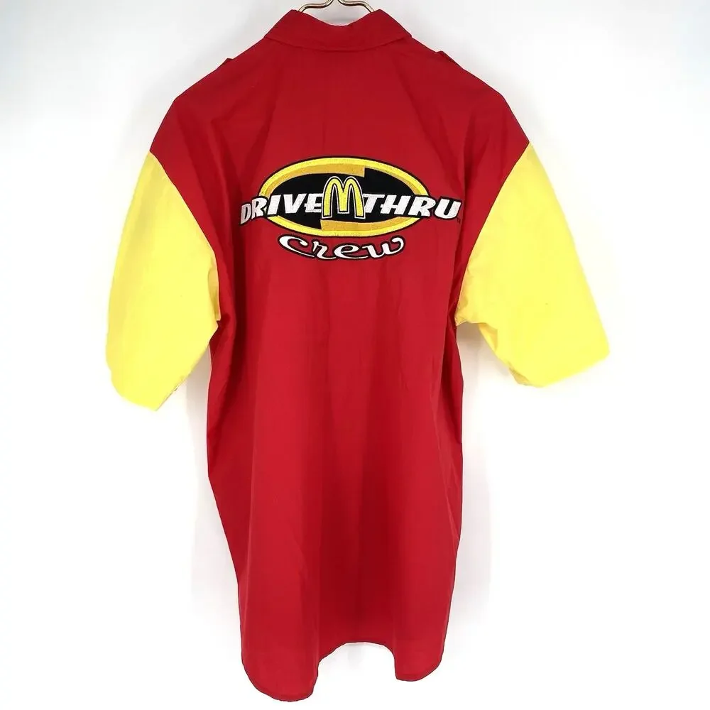 Vintage McDonalds NASCAR Racing Team Shirt Andy Houston Signed Mens L - Picture 2 of 9